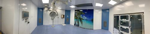 Estructura de muros para sala blanca - Medmark Technology - con mampara de vidrio