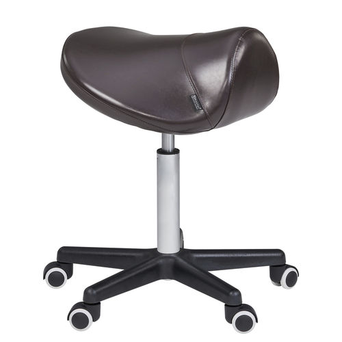 Taburete para centro sanitario - Master Massage Equipment Europe - de altura variable / con ruedas / con forma de silla de montar