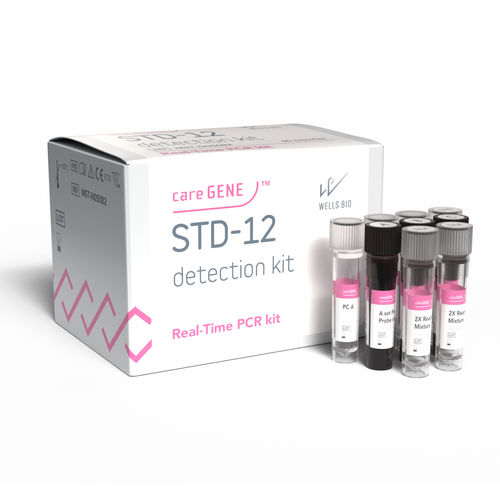 Kit de prueba de ETS - careGENE&trade; STD-12 - WELLS BIO - de virus del herpes simple / de Chlamydia trachomatis / de Treponema pallidum
