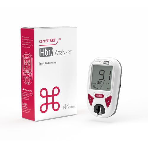 Analizador POC óptico - careSTART™ Hb1 Analyzer - WELLS BIO - de anemia / para hematología / de hemoglobina