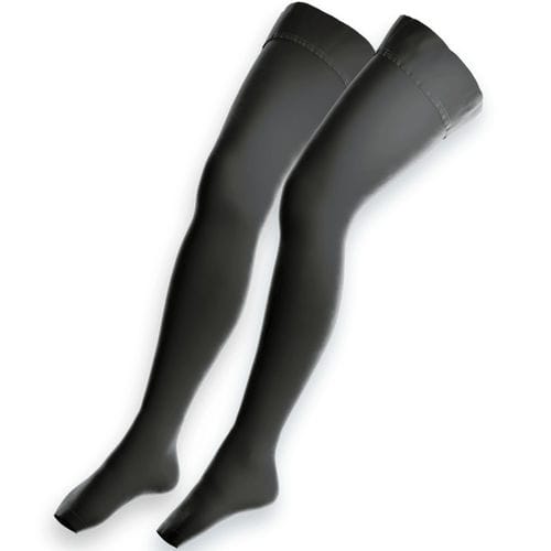 Calcetines de compresión para la prevención del tromboembolismo venoso - Wellcosan - unisex / negro / azul