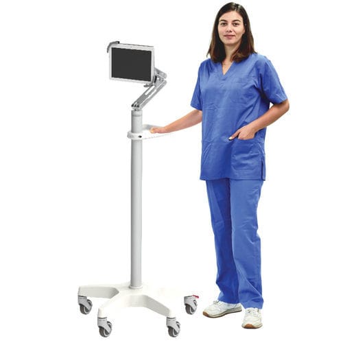 Brazo de soporte articulado - Telemedia - Mediroll LTD - para monitor / médico / montado en barra