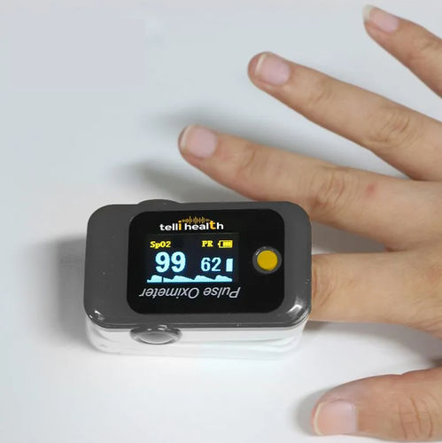 Pulsioxímetro de dedo - Telli Health LLC - compacto / médico / inalámbrico