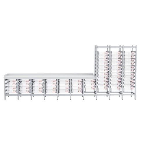 Estantería modular - Topmodul - para contenedores / antibacterias / de aluminio