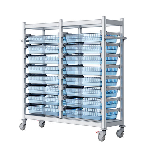 Carro de hospital - T4015-2 - Topmodul - de uso general / para transporte / de aluminio