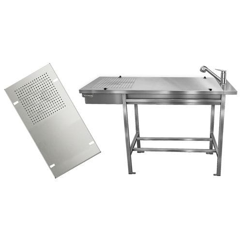 Plataforma de trabajo para clínica veterinaria - TA170030 - Vetinox - para laboratorio dental / con fregadero / de acero inoxidable