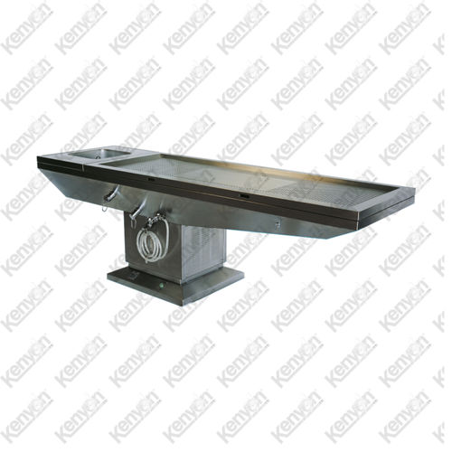 Mesa de autopsia de laboratorio de histopatología - Mortuaryequipment.net - fija / neumática / de altura variable