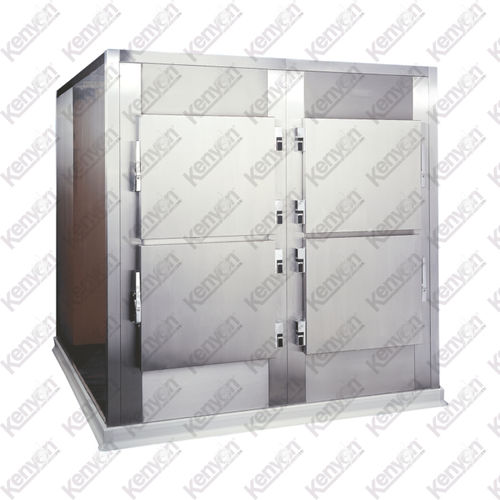 Cámara mortuoria frigorífica para camillas mortuorias - KBC4iD - Mortuaryequipment.net - 4 cuerpos / de carga frontal / con puerta
