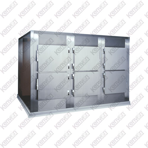 Cámara mortuoria frigorífica para camillas mortuorias - KBC6iDB - Mortuaryequipment.net - 6 cuerpos / de carga frontal / con 6 puertas