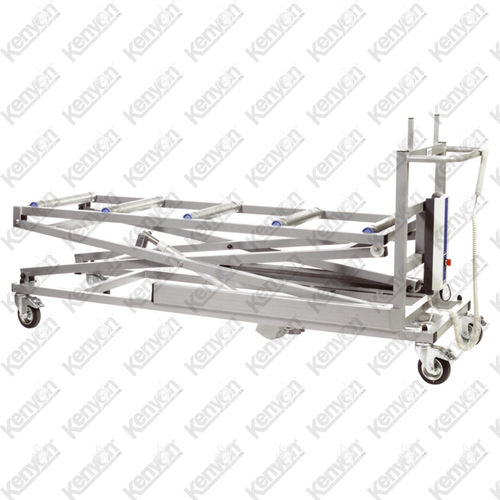 Carro para traslado de cadáveres de elevación - Mortuaryequipment.net - de embalsamamiento / hidráulico / de acero inoxidable