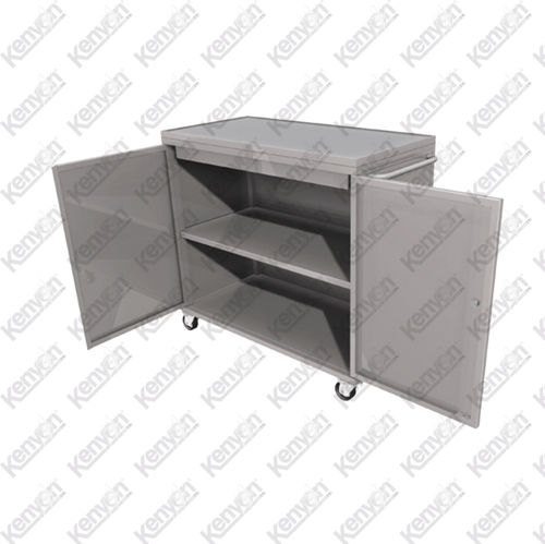 Armario para fluidos - Mortuaryequipment.net - de hospital / con ruedas / con estante