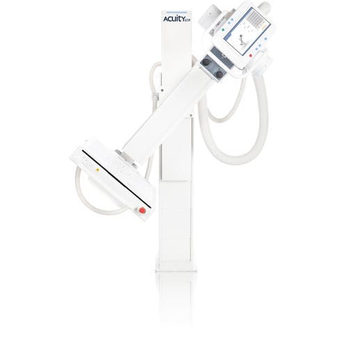 Sistema de radiografía digital - Acuity SDR+ - Radmedix - para radiografía polivalente / sin mesa / con brazo portatubos pivotante