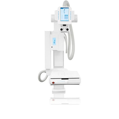 Sistema de radiografía digital - Acuity UDR U - Radmedix - para radiografía polivalente / sin mesa / con brazo portatubos pivotante