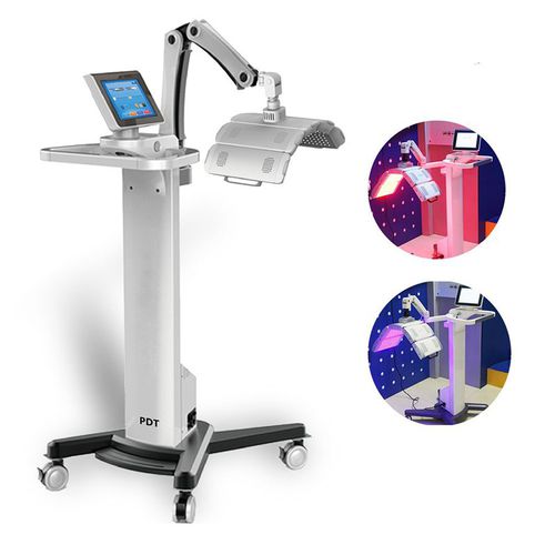 Lámpara de fototerapia rejuvenecimiento de la piel - FDA version LED Facial Therapy-1 - Miramhoo Aesthetics - tratamiento del acné / con ruedas / de infrarrojos