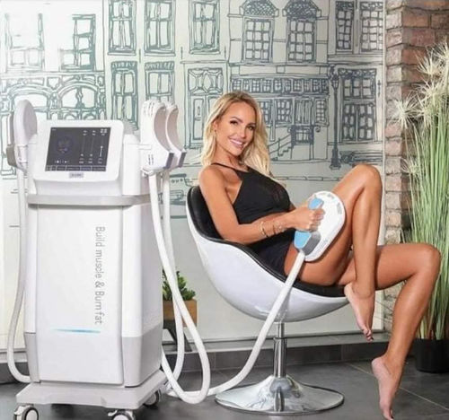 Unidad de body contouring por impulsos magnéticos - 4 handle Esmlim Muscle buildling - Miramhoo Aesthetics - unidad de body contouring electroestimulación muscular / en carro