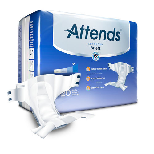 Pañal para adulto - DDC series - Attends - transpirable / caja de 20 / caja de 24 unidades