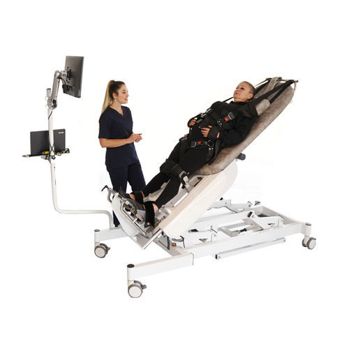 Mesa de verticalización de 1 sección - A1 - NX Robotic Rehabilitation - para terapia / eléctrica / con ruedas