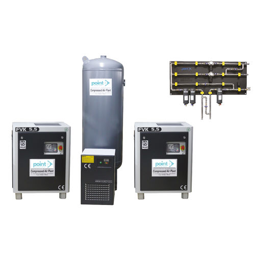 Sistema de compresión médico - PNT-HS-PLC-X - Point Medical Gas Systems - de laboratorio / de tornillo / con secadores de aire