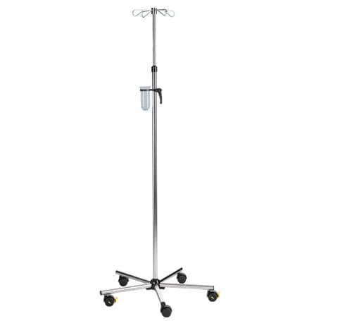 Portasueros con ruedas - MEDI-CARE Midi  - SIMPEX - 4 ganchos / de acero inoxidable / de altura variable