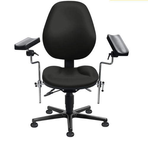 Sillón para extracción de sangre manual - HAEMO-LIFT Vario - SIMPEX - con reposapiernas / con reposapiés / de altura variable