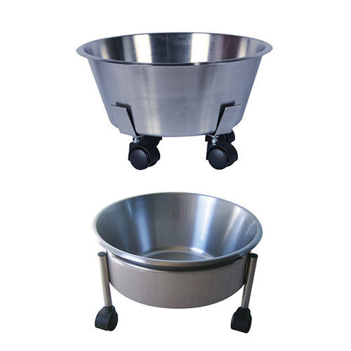 Portacuencos con ruedas - ALT4015 - Altermedical - de acero inoxidable
