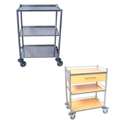 Carro médico - ALTGI263SBR4 - Altermedical - de acero inoxidable / con bandejas / móvil