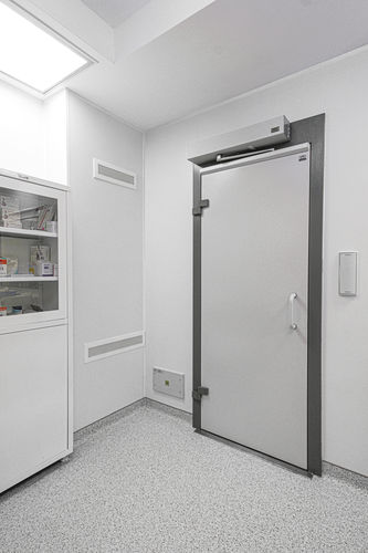 Puerta estanco al aire - powder-coated steel  - Ensolma - hermética / de hospital / para sala blanca