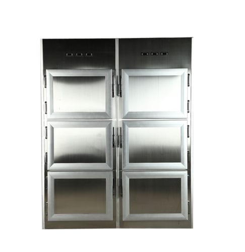 Cámara mortuoria frigorífica para camillas mortuorias - PSTG  - Puresystems - 6 cuerpos / de carga frontal / con 6 puertas
