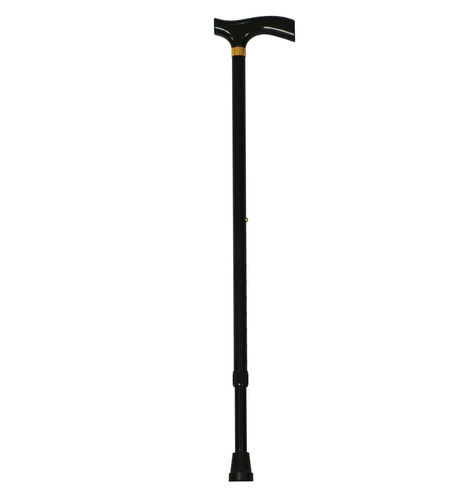 Bastón mango redondeado - Adjustable Walking Stick Black - Alfacare - antideslizante / de altura regulable