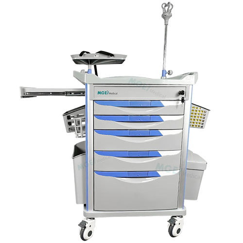 Carro de emergencia - MGE-T11B - Medige International Industries - portacilindros de oxígeno / para medicamentos / para cuidados