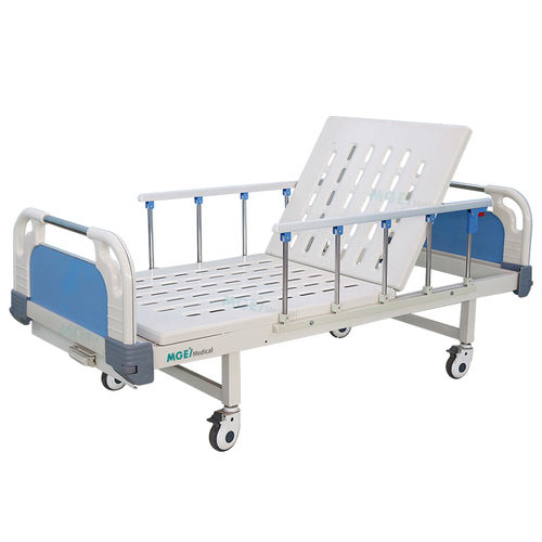 Cama de hospital - MGE-M1B - Medige International Industries - manual / con ruedas / de 2 secciones