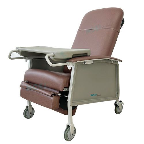 Sillón de descanso reclinable - MGE-CW5 - Medige International Industries - manual / con ruedas / de cuero