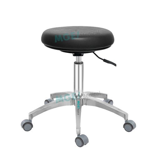 Silla de médico móvil - MGE-CWH2B - Medige International Industries - de altura variable / de acero inoxidable / neumática