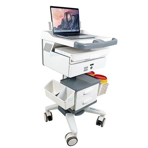 Carro informático médico - MGE-MT8D - Medige International Industries - para ordenador portátil / móvil / con batería