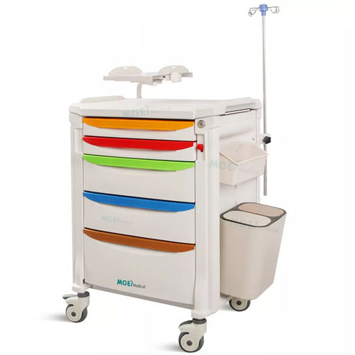 Carro de emergencia - MGE-ET750 - Medige International Industries - de acero inoxidable / de aluminio / con cajón