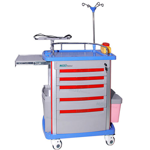 Carro de hospital - MGE-T14 - Medige International Industries - de emergencia / de acero inoxidable / de aluminio