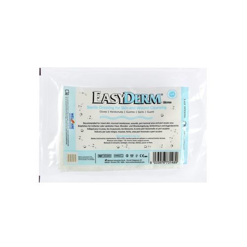 Guante viscosa suave - Easyderm® - WELCARE INDUSTRIES S.p.A. - médico / estéril