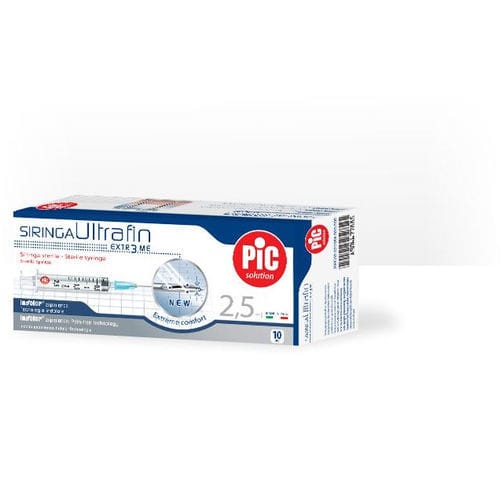 Jeringa 5 ml - Ultrafin - PIKDARE SPA - 2,5 ml / de caucho / sin látex