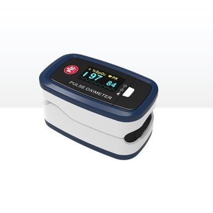 Pulsioxímetro de dedo - PIKDARE SPA - médico / blanco / azul
