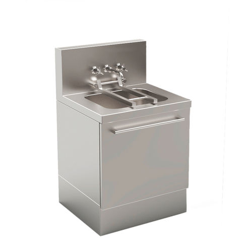 Fregadero para área de higiene - ML-L350 - LASA - 1 estación / de acero inoxidable / en mueble