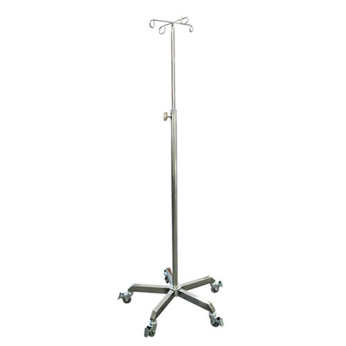 Portasueros con ruedas - IVP4H - Pacific Medical - 4 ganchos / de acero inoxidable