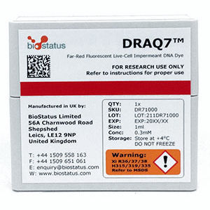Reactivo solución de coloración - DRAQ7™ - BioStatus - colorante / de citometría de flujo