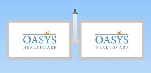 Soporte para monitor - Dual - Oasys Healthcare - para quirófano / doble