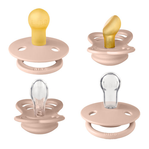 Chupete de silicona - Try-It - BIBS - de látex / rosa / beis