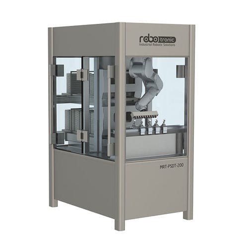 Sistema de embalaje para la industria farmacéutica - MRT-PSDT-200 - Robotronic AG - automatizado / robotizado / de pie