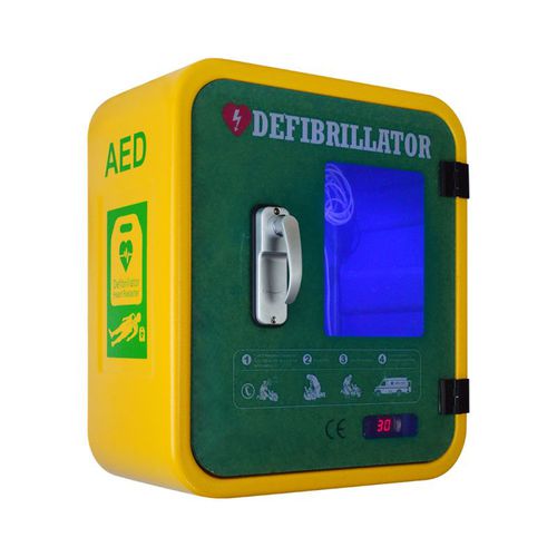 Armario de seguridad - M3P - Shenzhen WAP-health Technology - para desfibrilador / de emergencia / con puerta