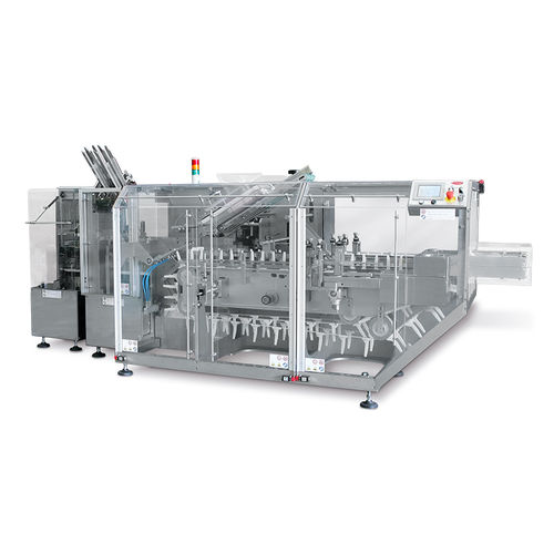 Estuchadora intermitente - BOX100 - TGM - TECNOMACHINES srl - horizontal / de pie / de botellas
