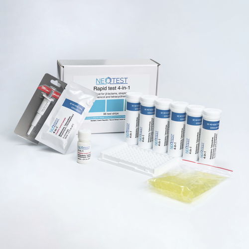 Prueba rápida para prueba de susceptibilidad antibiótica - 4-in-1 - Taurus Group - para leche / inmunocromatográfica / con tira reactiva