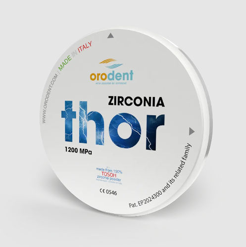 Material dental de circona - Thor  - Orodent srl - para puente dental / para corona / gingival