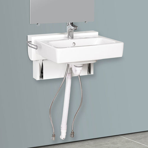 Fregadero para área de higiene - Quickwash - ROPOX - 1 estación / de pared / de altura regulable